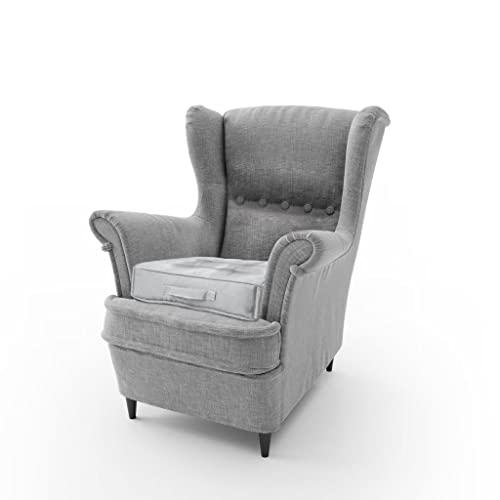 Velvet Armchair Booster Cushion Large Square Booster Seat Pad Dining Chair Thick Firm Cushion, Ideal for Home, Office, Garden, Pregnancy, Maternity, Elderly, Post Surgery (Silver Grey)
