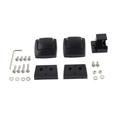 Three T Alforja con Pestillos traseros para maletero, Aluminio y ABS negro para modelos Harley Touring 1993-2013 miniatura 6
