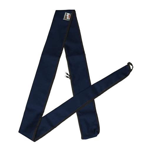 Pole Guards Fishing Rod Cover Bag Case – Made in USA, Water Resistant Canvas, Heavy Duty Zipper (9 inches in Circumference, Navy Blue, 6' 6