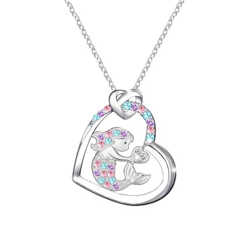 MAKOBLESSMOMO Meerjungfrau-Halskette für Mädchen und Jungen,...