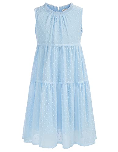 Kleid Mädchen 122 Kinder Chiffon Sommerkleid Freizeitkleid Partykleid...