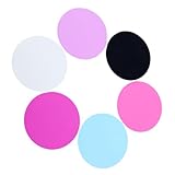 GALPADA 6pcs Silicone Nail Art Mixing Palettes Set Manicure Nail Polish Pallet for Salon and Random Color