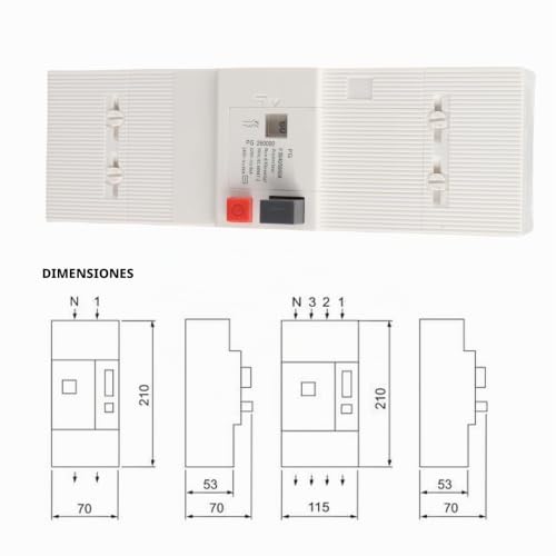 Disyuntor eléctrico de aire 30 60A que evita sobrecargas en redes bipolares de baja tensión 4