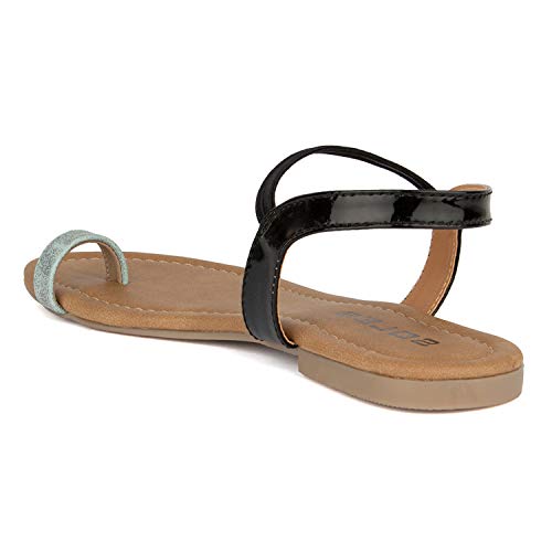 SOLES Women Light Blue Flat Sandals 8 UK/India (41 EU) Amazon.in