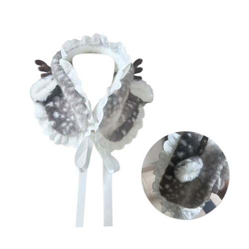 Cache-cou chaud enfants avec cache-oreilles renne dentelle - 4