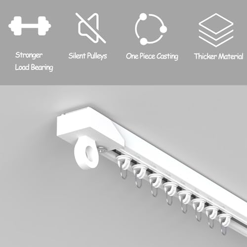Rail de rideau de douche adhésif pour armoire et dressing