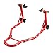 VEVOR Motorcycle Rear Wheel Stand, 850 LBS Load Capacity Heavy Duty Rear Wheel Stand with U + L Fork Swingarm Spool, Adjustabe Motorcycle Lift Jack Stand, for Suzuki Yamaha Honda Kawasaki, Red