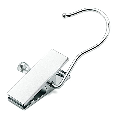 Coideal Heavy-Duty-Hänger-Clips Haken, 8 Pack tragbare Boot-Organisator Pant HandTuchHalter Edelstahl Wäsche Haken hängende Kleidung Stifte für Reisen, Schrank, Kleidung (Silber)