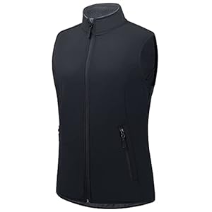 fit space Women’s Lightweight Vest Soft Shell Waistcoat Sleeveless Windproof Jacket Zip Pockets Cycling Hiking Running Golf
