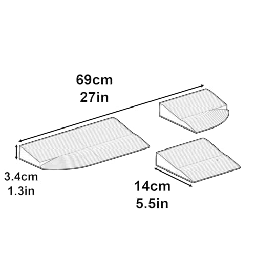 Rampa modular para acera, capacidad carga 800 lbs, caucho gris 3.4x14x69 cm miniatura 2