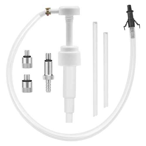 Lower Unit Gear Oil Pump Fluid Oil Pump for 10cc Per Pump Stroke 3/8 Inch Metal Swivel 8mm & 10mm 3rd Hand Adapters - for Most Marine Boat Outboard Motors and Automotive Transmission Fluids