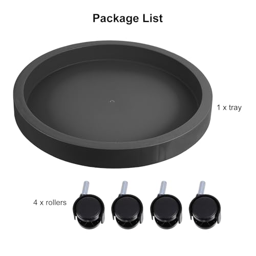 Plateau à rouleaux pour pots de fleurs support robuste plastique bonsaïs