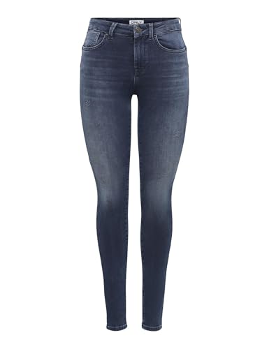 Image of ONLY Women's Onlpower Mid Sk Pushup DNM Rea887 Noos Onlpower Mid Sk Pushup DNM Rea887 Noos, Blue Black Denim, 8L UK/XL