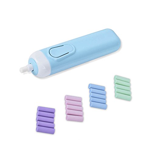 Newcomdigi Goma de Borrar Electrica (Funciona con Pila), Goma de Recambios de Borrador con 20 Recargas Colorido del Borrador para Lápiz y Carbón de Leña