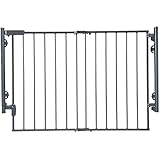 Safety 1st Ready to Install Baby Gate - 29-42" Wide, 30" Tall, Fully Assembled. Hardware Mounted, Swing Open Gate, Top of Stairs, Between Rooms, Easy to Install, Grey