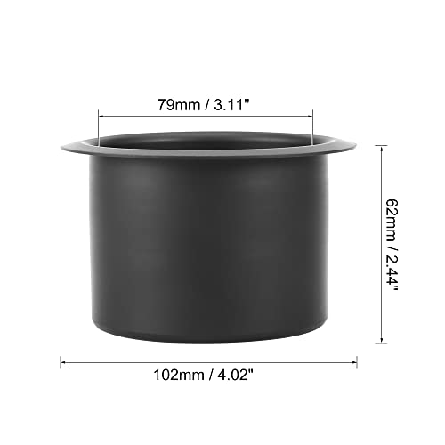 Portavasos de aluminio para autos 2 piezas negro miniatura 4