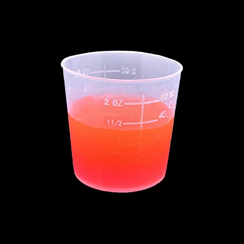 30 Pcs Plastic Graduated Cups, 60Ml/2Oz Clear Scale Cups With 50 Pcs Wooden Stirring Sticks For Epoxy, Resin, Stain, Mixing Paint #TOP4