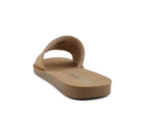 Image of Soda Shoes Efron-S Women Flip Flops Basic Plain Slippers Slip On Sandals Slides Casual Peep Toe Beach