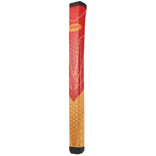 Winn Excel WSP Savior Pistol Lite Golf Putter Grip, Lightweight, Shock Absorbing Performance (Red / Gold Midsize) (Midsize, 1 Pack)
