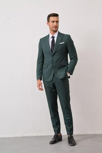 Men Two Button Blazer Pants Suit for Formal Business Men's 2 Piece Suit Slim Fit Wedding Tuxedos Prom Suits ALV162