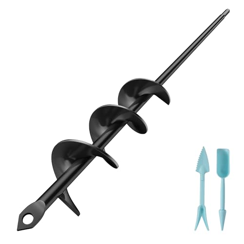 HOOPLE Garden Auger Drill Bit for Planting. Drill Bit Plant Flower Bulb Hole Drill Bulb Planter for 3/8' Hex Drive Drill. (1.6' x16.5)