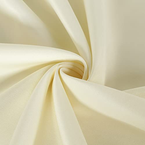 Image of sancua 2 Pack Beige Tablecloth 54 x 54 Inch, Stain and Wrinkle Resistant Square Table Cloth - Washable Polyester Table Cover for Dining Tables, Buffet Parties and Camping