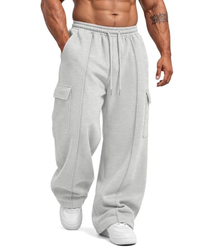 Image of Neer Men's Big and Tall Cargo Sweatpants Baggy Pants