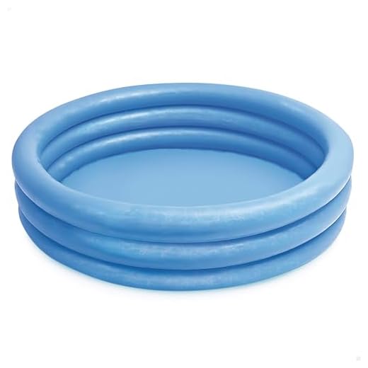 Intex 59416NP Crystal Blue Three Ring Inflatable Paddling Pool 1.14m x 25cm