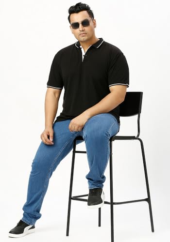 Image of Wear Your Opinion Men's Plus Size Tipped Polo Collar Neck Tshirt