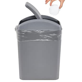Nihenok 20 L Trash Bin with Swing Lid, 1-Pack Plastic Slim Garbage Can ...