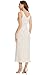 OVRUNS Women Sequin Dress Sleeveless V Neck A Line V Back with Liner Sparkly Evening Party Glitter Cocktail Formal Midi Dress - White S
