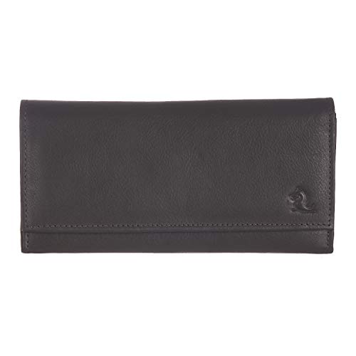 Image of KARA Leather Women's Wallet Genuine Leather Ladies Clutch Wallet for Women Trifold Purse