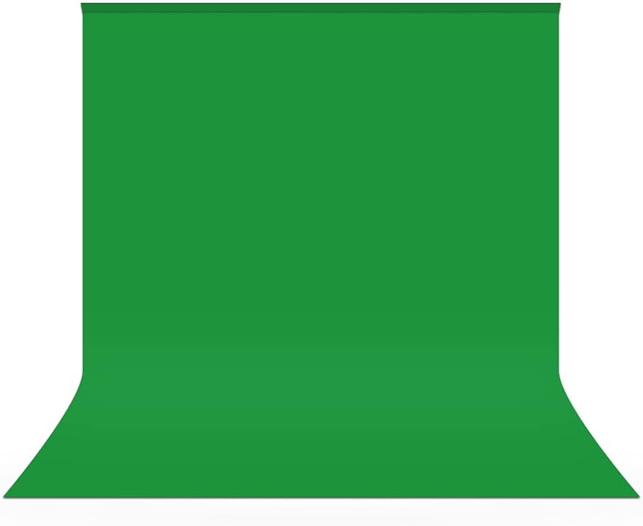UTEBIT 8x8ft Green Screen Backdrop Polyester Photo Backdrop Chromakey 2.5x2.5m Green Background Cloth Foldable for Photography Video Studio Backdrops (Stand Not Include)