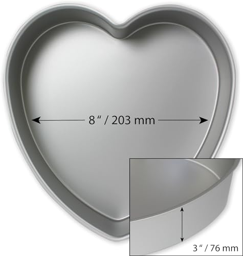 PME HRT083 Herz Kuchenform Aluminium, 20.3 cm, Silber / Schwarz – Ansicht 5