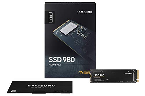 Samsung 980 MZ-V8V1T0BW | Disque SSD Interne NVMe M.2, PCIe 3.0, 1 To, Contrôle thermique intelligent