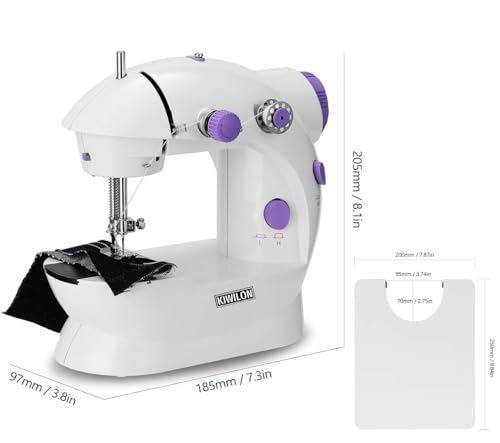 Image of Sewing Machine Electric With Table Set | Portable Electric Stitching Machine With Foot Pedal, Bobbin Winder, LED Light And Extension Board