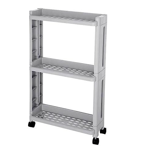Carro Cocina Carro De Almacenamiento De Cocina De Plástico Con Ruedas, Estante De Almacenamiento Para Huecos De Baño, Estante De Almacenamiento De Artículos Diversos, Polea Para Sala De Estar Carro Co