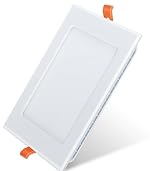 Nippo Splendour WDL-S-18W Square, Warm Day Light LED Slim Panel Light, Polycarbonate LED Downlight