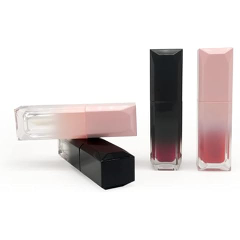 Duehut HLLMX 3PCS 5ml Lip Gloss Tube Plastic Vials Empty Refillable Lip Balm Bottles Container Lip Glaze Tube DIY Makeup Liquid Lipstick Bottle Container Red Lids Cosmetic Tube for Women Girl Cover