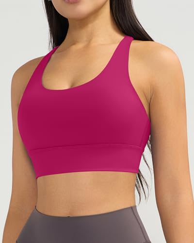 Image of Ama Larsi High Impact Strappy Sports Bra for Women | Padded Crisscross Back Supportive Running Yoga Workout Gym