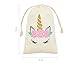 My Greca Unicorn party bags supplies - 12 party favor bags for treats, gifts and candy - Drawstring goodie bags for girls birthday party
