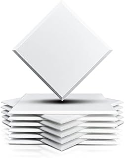 Fstop Labs 0.4" X 12" X 12" Acoustic Foam Panels, Sound Absorbing Panel, Beveled Edge Tiles Soundproof Foam Insulation, So...