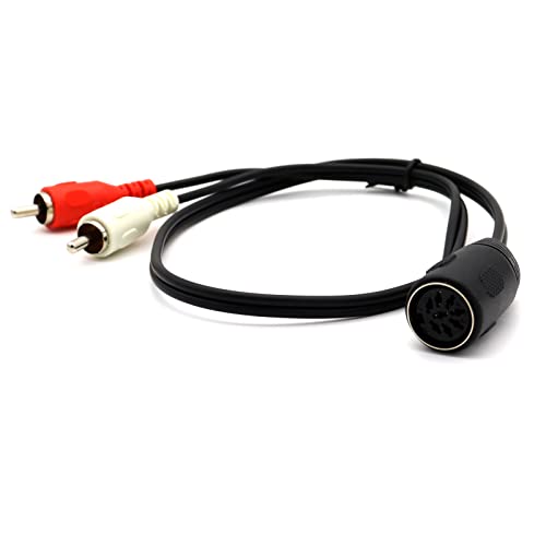 AWADUO 8 Pin DIN Female to 2RCA Male Plugs Audio Converter Cable Adapter for Old Audio Instrument Equipment(0.5m) - Image 3