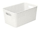 YBM HOME Plastic Weave Storage Organizer Basket