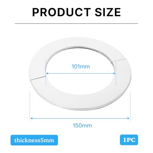 Fledart rosette ofenrohr 100mm Edelstah, Kaminrosette 100 mm, Kamin rosette Durchmesser 101 x 150 x 5mm Hitzebeständig für Heizkessel (100mm 1pcs)
