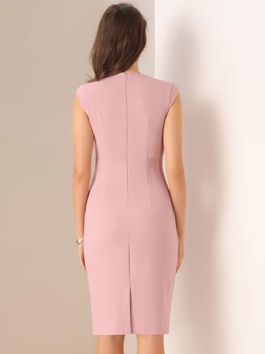 Image of Allegra K Women's Sheath Dress Pencil Work Sleeveless Professional Office Dresses