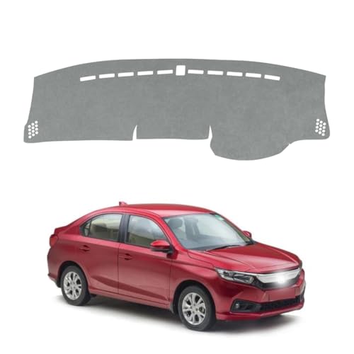 Image of Car Dashboard Cover Compatible with Honda Amaze 2018-2025 Dustproof, UV Resistant | All-Weather Protection | Custom Fit Car Accessories (Gray)