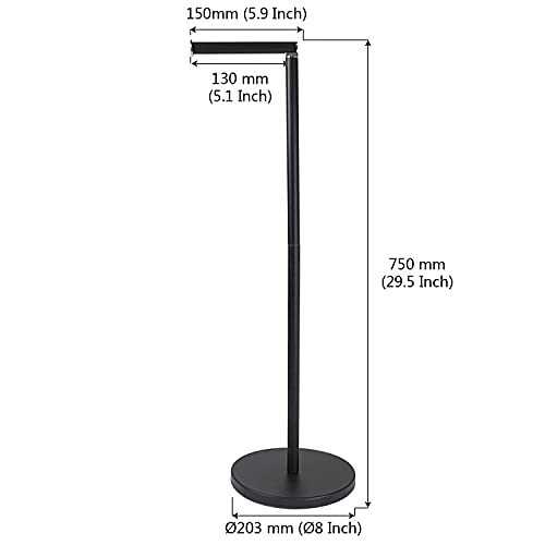 Ycwin Matte Black Toilet Paper Holder Stand With Storage For 7 Mega Rolls Of Toilet Tissue, Modern Free Standing Toilet Paper Roll Holder For Bathroom, Rustproof Finish, Weighted And Anti-Slip Base #TOP5