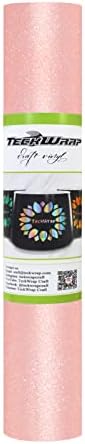 TECKWRAP Glitter Vinyl Adhesive Craft Vinyl,1ftx5ft,Fuchsia
