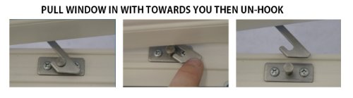 UPVC Window Restrictor Hook. Child Lock Restrictor Safety Catch (Left Handed)